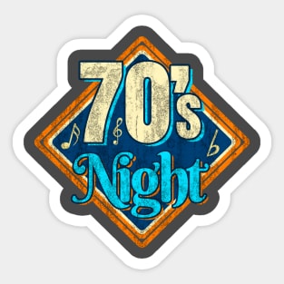 70's Music Night Sticker